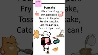 poem pancake | nursery rhymes animated shorts | educational video for kids| fun learning#shorts