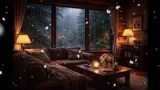 Gentle Snow & Rain at the Window | Calm Piano for Quiet Evenings