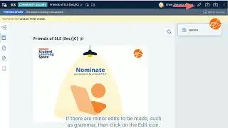 CG Admin - How to get to Edit, Feature and Return Lesson