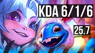 ZOE vs FIZZ (MID) | 6/1/6, 500+ games | KR Master | 25.7