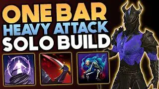 The Best One Bar Heavy Attack Build for Solo | Update 48