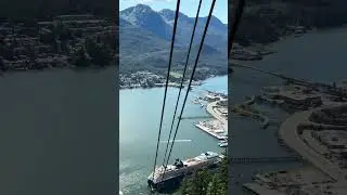 Goldbelt Tram Juneau Alaska  - Ascending with Harbor View