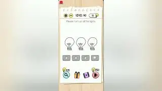 Brain Test Level 90 please turn on all the lights
