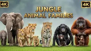 Jungle Animal Families Living Together | Cinematic 4K Wildlife Relaxation Film