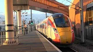 (4K) LNER Hitachi Azuma 800107 at Doncaster on 5Q24 & 5Q25 Driver Training Runs. 25.03.19