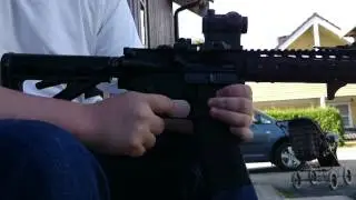 GHK M4 GBB Semi Auto Test. NSR 11 rail