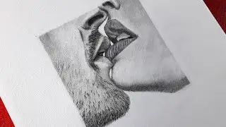 Realistic lips Drawing/ boy And girl