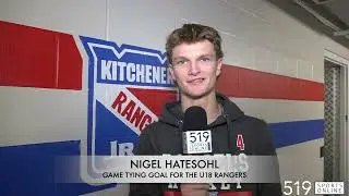Big goal from Nigel Hatesohl for the U18 Kitchener Jr. Rangers