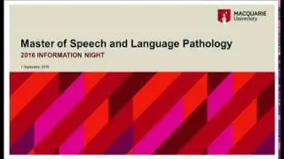 Master of Speech and Language Pathology at Macquarie University