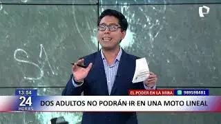 Nueva norma: Dos adultos no podrán trasladarse en una moto