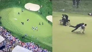 PGA Tour chaos as protestors storm green during Travelers Championship final day