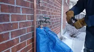 HOW TO USE TARP COVERS TO PREVENT FROZEN OUTDOOR PIPES AND FAUCETS