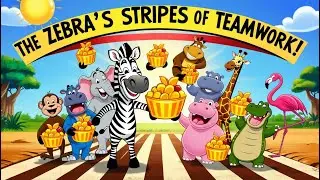The Zebra Learns Teamwork: A Funny Moral Story for Kids with Animals | short story in English