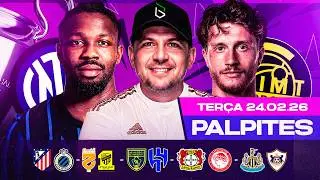 PALPITES DE FUTEBOL PARA 24 02 2026 (TER&Ccedil;A-FEIRA) | Boleiros Tips