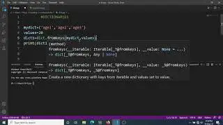 Python dictionary fromkeys method
