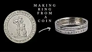 Let&acute;s transform a 200 Pesetas coin from Spain into a stunning ring