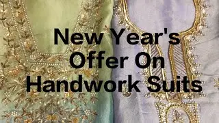 Beautiful Handwork Dupatta Suits on Discount 🎁(New year's offer)