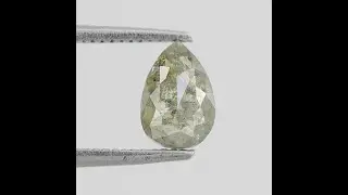 0.99 CT Natural Grayish Black Glaring Triangular Faceted Pear Shaped Natural Loose Ethically Sourced