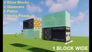 1 Block Wide Flying Machine - Minecraft 1.18