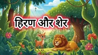 शेर और हिरण की दोस्ती 😎#बच्चों के लिए कहानी 😂#नैतिक कहानी