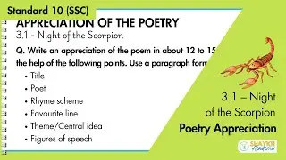 Write an appreciation of the poetry 3.1 : 