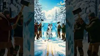 Emotional Dog Rescue ❤️🐶 From Freezing Ice | #shorts #animalsrescue #love #puppy