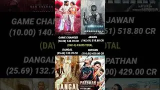 Jawan vs Game Changer vs Dangal vs Pathan Day 4 Worldwide Box Office Collection Official