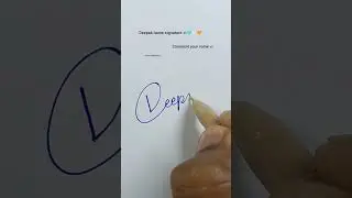 Deepak name signature ✍️🩵🤍🧡#signature #calligraphy