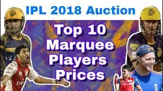 IPL 2018 Auction : Top 10 Marquee Players Prices List | IPL Nilami