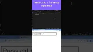 JavaScript trick to focus on input field #javascript #tricks #tips #shorts #viral