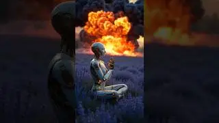Apocalyptic Meditation #ai #aibeauty #cyborg #blow #klingai