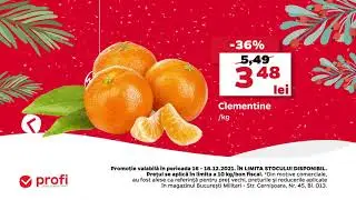 La Profi ninge cu promoții de sărbători. Acum ai Clementine la un pret special.