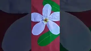 Applique pillow cover design 🌼Embroidery bedsheets design#hand#kadhai #applique#ytshorts #embroidery
