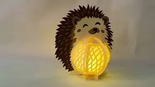 How to make Hedgehog Lantern - Hedgehog Shadow Box, Light Box - Paper Cutting Lamp SVG - Home Decor