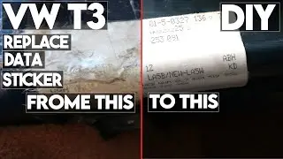 DIY replace VW T25 / T3 DATA/OPTIONS sticker with new