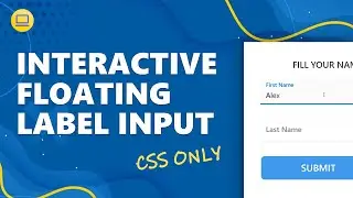Input Text With Floating Label HTML CSS Only | CSS Input Tutorial