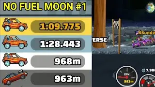 WAIT 8 SECONDS TO SKIP THE HARD SPOT!! IN NO FUEL ⛽ MOON COMMUNITY SHOWCASE - Hill Climb Raving 2