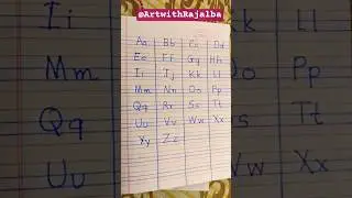 Big Alphabet & Small Alphabet|abcd|ArtWithRajalba #english #artwithrajalba #education #kidslearning