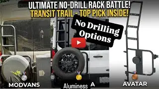 No Drill Ladder Tire Carrier Ford Transit: Ultimate Showdown! Aluminess vs others.