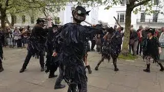 Beltane Border Morris dancing Cross Tree, Totnes, Devon for St Georges Day 28th April 2019