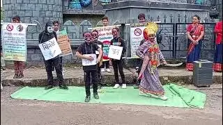 Nashamukt Bharat Abhiyan Road Show pathnatya by the streets of Bright Eng. School Gadchandur.