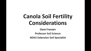 2023 Getting it Right Canola Production: Fertilizer Recommendations