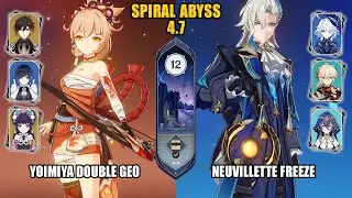 (F2P) Yoimiya Double Geo & Neuvillette Furina Freeze | Spiral Abyss 4.7 - Floor 12 | Genshin Impact