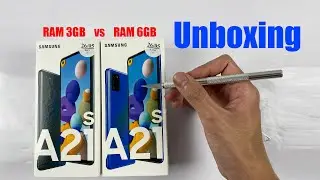 Unboxing Samsung A21s RAM 3GB vs RAM 6GB | Camera Test, Status Bar
