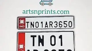 IND | HRSP  metal embossed Car Number plate model