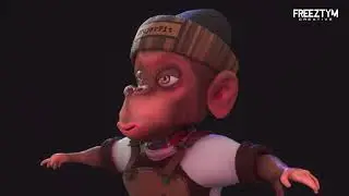 Monkey Gardener | 3D Gaming Model | The Best of Monkey | 3D Monkey character