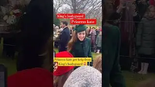 Princess kate with her new king's bodyguard Christmas sandringham  with kids #shorts #katemiddleton