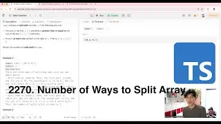 LeetCode 2270 .- Number of Ways to Split Array (Typescript Solution)