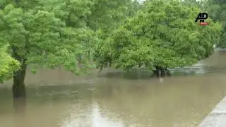 Saar River overflows in Saarbrucken, flooding parts of the city