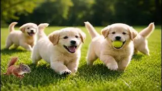 🌱🐶 Cute Baby Puppies Running and Playing with Mother Dog | Funny Barking Moments | Cute Dog Sounds